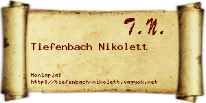 Tiefenbach Nikolett névjegykártya